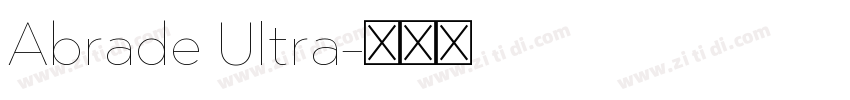 Abrade Ultra字体转换